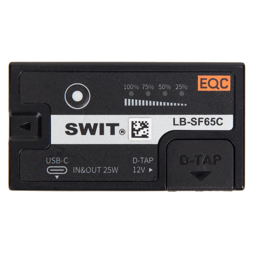 SWIT LB-SF65C 7.2V 65Wh NP-F Li-Ion Akku mit 12V D-Tap und USB-C PD 25W – Bild 2