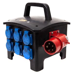 32A CEE > 6x Schuko + 1x 16A CEE Distro Box