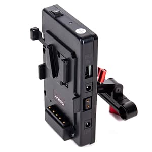 Andoer V-Mount Power Distribution Plate with Articulated 15mm Rod Clamp