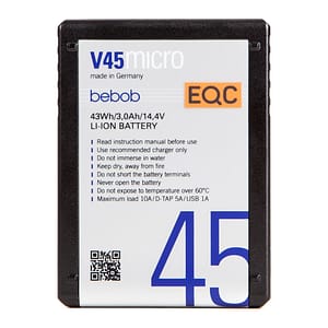 Bebob Micro V45 14.4V 43Wh V-Mount Li-Ion Battery with D-Tap and USB