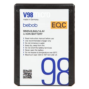 Bebob Micro V98M 14.4V 98Wh V-Mount Li-Ion Battery with D-Tap and USB