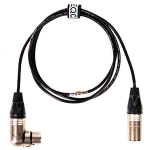 XLR3F 90° > XLR3M 1.5m Kabel