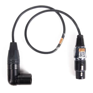 XLR3M 90° > XLR3F 0.5m Kabel