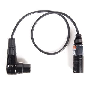 XLR3M > XLR3F 90° 0.5m Kabel