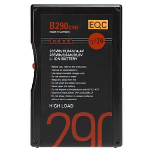 Bebob B290Cine 28.8V 285W B-Mount Akku mit D-Tap und USB-C